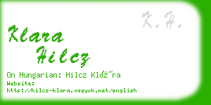 klara hilcz business card